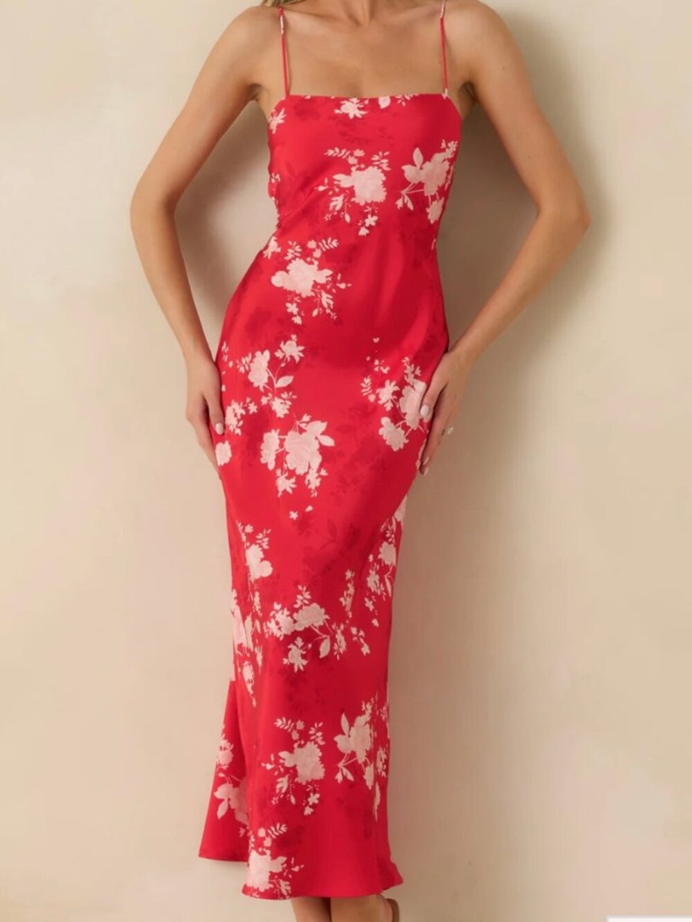Z Supply Alyse Darya Floral Maxi Dress in Kiss Me Red